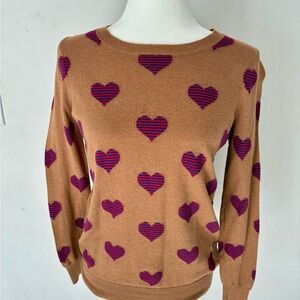 Madewell - Heart Patterned Tan Sweater